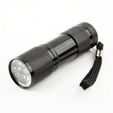 9-Bulb LED Torch - Black