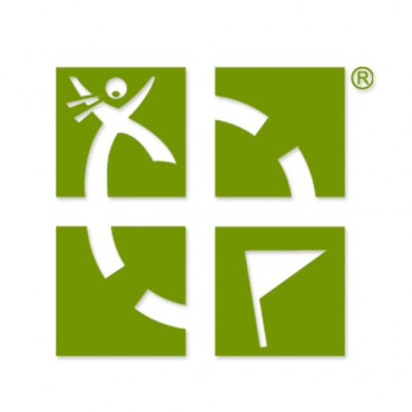 Green 4 inch x 4 inch Geocaching Logo Vinyl Decal