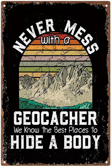 Vintage Metal Tin Sign - Hide a Body