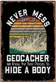 Vintage Metal Tin Sign - Hide a Body