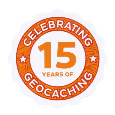 15 Years of Geocaching Sticker