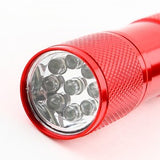 9-Bulb LED Torch - Red