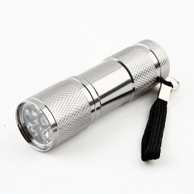 9-Bulb LED Torch - Silver