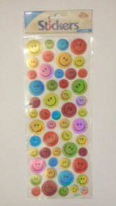 Smiley Face Stickers - Sparkly