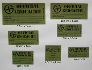 Geocache Label - 7cm x 3.5cm